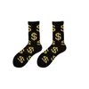 Hip Hop US Dollar Print Bomull Strumpor Kvinnor Män Casual Sock Andningsbar 3 Farter Fashion Hosiery