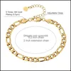 Enkelsten sieraden7mm Figaro armbanden voor vrouwen, dames anglet met extensie, mode enkelarmband, voet sieraden drop levering 2021 6LLTX