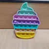 50 stks / DHL Rainbow Popsicle Bubble Poppers Push Popper Fidget Speelgoed Sensorische Bubbels Puzzel Volwassen Kinderen Angst Stress Reliever Poo-ange Desktop Game H41varg