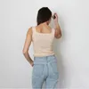 GOPLUS مثير دبابة سليم TOPL TOP BLUSA اقتصاص نساء من النساء بلا أكمام محصول أعلى الرسن أبيض الأسود تمثال نصفي محصول الصيف محصول C4892 210401