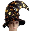 Party Maskers Volwassenen Kleurrijke Bent Pumpkin Star Witch Hat Wizard Hoeden Cosplay Kostuum Props Masquerade Jurk Halloween Kerstmis