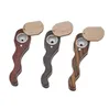 Creative Manual Wooden Pipes Snake Shaped Curved Smoking WoodenPipes Rotating Covers Conveniently Pipe Other Smoke Accessories WY568WLL