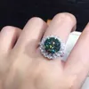 anel de ouro esmeralda para mulheres