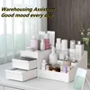 Dormitory storage plastic box cosmetic dressing table desktop drawer type desk shelf 210626