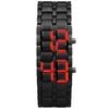 Montres-bracelets LED Montres numériques Fer Samurais Bracelet en plastique Lava Montre Heure Hommes Automatique Lumineux Horloge Étanche Mécanique245g