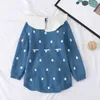 Baby Knitted Romper Autumn born Girls Jumpsuits Clothes Winter Long Sleeve Toddler Sweater Children Overall 210429