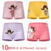 10 Pieces/lot Design Children's Girls Panties Cotton Soft Pretty Cartoon Unicorn Child Underwear for Girls Kids Boxer Breathable 211122