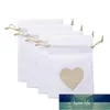 Envoltura de regalos 12pcs/set de lino amor patrón de inmersión almacenamiento de bolsa de dulces para celebración de bodas