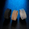 Braided Elastic Woven Mesh Strap Men039s Finger Ring Bulk Jewelry 3 Color Stainless Steel 783mm Width 6pieceslot2437106