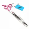 superior quality NEPURLSON 8.0 inch fishbone thinning scissors 440C material black/pink handle