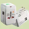 All in One Universal International Plug Adapter 2 USB Port World Travel AC Power Adapter z AU US UK UE Plugs3435520