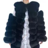 Vraie fourrure réel manteau de fourrure femmes naturel réel fourrure vestes gilet hiver survêtement femmes vêtements 211129