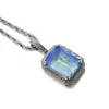 Bling Square Pendant Halsband för män Kvinnor Gåvor Nya Mode Mocca Färger AAA Zircon Halsband Hip Hop Smycken X0707