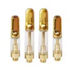 Золотые цветные картриджи Vape Cartridges 0,5 1.0 мл керамическая катушка Th205 толстые стеклянные стекловолоки пустые корзины для испарения для 510 резьбовой батареи