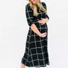 Vestido de maternidade das mulheres com cinto ajustável v pescoço amamentar vestidos casuais para gravidez boho gravata vestido de festa vestidos q0713
