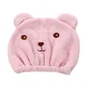 Towel Lovely Bear Microfiber Hair Drying Cap Bathroom Towels Accessories Sets Quickly Dry Shower Hat Wrapped