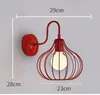 Lampe murale moderne luminaires Plug In Cord, rouge en métal rouge, E27 / E26, application intérieure rétro pour tête de lit à côté
