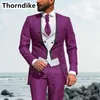 Costumes pour hommes Blazers Thorndike Costume Slim Fit Hommes Costume Formel Business Groom Noir Tuxedo Fête De Mariage Tailcoat Veste Pa228i