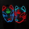 Mode Neon Mask Masquerade LED Mask Halloween Party Supplies Horror Mask Glows in the Dark177n