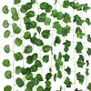 Декоративные цветы венки 2,3 м Искусственный плющ зеленый лист гирлянды растения фальшивая виноградная ротанская строка для домашнего сада висит декор Silk DIY WR