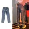 Automne mode femmes Jeans Y2K Streetwear Denim Vintage couleur unie pantalon droit maman copains taille haute pantalon 211129