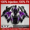 OEM Injection For KAWASAKI NINJA ZX14R ZZR-1400 ZX 14R 14 R ZZR1400 06-11 Body 4No.130 ZX-14R 06 07 08 2009 2010 2011 ZZR 1400 CC 2006 2007 2008 09 10 11 Fairing purple blk