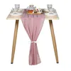 Lindo corredor de mesa de chiffon maciço chiffons toalha de mesa romântica mesa de mesa bandeira decoração festa de aniversário bolo mesa decorações CGY39