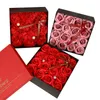 Fiori di rosa essiccati artificiali Regalo di San Valentino Fiore di sapone fai da te Scatola di rose rosse Matrimonio Casa Capodanno W3