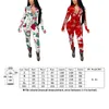 Kvinnors jumpsuits Rompers Xmas Jumpsuit Pyjamas för vuxna Kvinnor Sleepwear Pijama Sexig Mujer Bodysuit Christmas Printed Lad233s