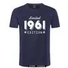 1961限定版ゴールドデザインメンズブラックTシャツクールカジュアルプライドTシャツメンズUnisexファッションTシャツ緩いサイズ210706