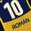 1981 1997 1999 BOCA Juniors Retro Soccer Jersey 01 02 03 04 05 Maradona Roman Riquelme Caniggia Palermo Mangas curtas Camisa de futebol clássica