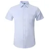 Robe décontractée pour hommes Chemise à manches courtes Été Blanc Bleu Rose Noir Mâle Coupe régulière Hommes Social S 4XL 5XL 6XL 7XL 8XL 220309