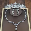 Earrings & Necklace Rhinestone Jewelry Sets Pendant Tiaras For Women Pageant Wedding Crowns Bridal Hair Accessories