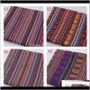 Kleidung Bekleidung Drop Lieferung 2021 Ethnische Druck Afrikanische Baumwolle Leinen DIY Handgemachte Nähen Stoff Für Sofa Taschen Kleid Home Decor tischdecke 1