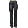 Gestapelte Jogger Jogginghose Frauen Streetwear Frau Goth Y2k Lederhose Hosen Damen Herbst Kleidung Bottoms Leggings K20525P 210712