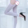 Seksowne Kobiety Cukierki Kolor ICE Silk Hollow Open Crotch Przezroczyste Legginsy See Przez Spodnie Ołówek Erotyczna Bielizna F16 Q0801