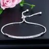 Pulseiras de charme de cristal ajustável para mulheres moda cz tênis pulseira pulseira casamento diário jóias aniversário presente