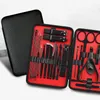 Voltooiing 23 stuks Rvs Manicure Set Pedicure Kit Scissor Tweezer Ear Pick Utility Toe Nail Clipper Facial Care Tool