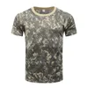 Utomhussportsmän T-shirts kamouflage multicam snabb torr o hals korta ärm toppar skjorta plus storlek m-3xl t-shirt accessoarer320h