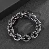 Link Chain Retro Men 316L roestvrijstalen armbanden Hip Hop Mens sieraden snijklap doos gebreide mode punk brace kanten inte22