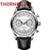 Luxury Designer Classic Leather Strap Quartz Watch Size 40mm Sapphire Glass Waterproof Fashion Casual Clock Man Multi Function Stopwatch Men Watches