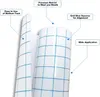 Window Stickers 12x200" Transfer Paper Tape Roll Blue Alignment Grid For Silhouette Cameo Cricut Adhesive Signs Sticker