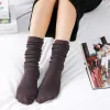 Fashion Accessories Women's Socks Japanese Cotton Multi colors Long Soft High Quality Double Needles Knitting Loose Socks For Girl Christmas Gift