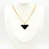 Womens Mens Luxury Designer Necklace Chain Casual Fashion Jewelry Black Pendant Necklaces Choker Steel Trendy Style Gold Silver Colors