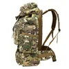 70L Wodoodporna Nylon Odkryty Sport Kamuflaż Wojskowy Molle Tactical Travel Plecak Camping Wędrówka górska Bag Mochila Q0721