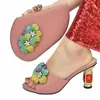 Dress Shoes Fashion Arrival Matching Pink Ladies And Bag Set In Heels From Italian Design Shoe Bags Super High Heel