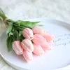 Real Touch Tulip Artificial Flores Artificial Flor Falso Para O Casamento Decorativo Flores Casa Garen Decor Bouquet