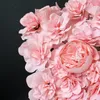 60x40cm Artificial Decor Flowers DIY Bröllopsdekoration Flower Wall Panels Silk Rose Pink Romantic Backdrop Deco DHL1307798