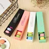 New6 Grids Macaron Wrap Paper Wedding Party Presentkartonger Choklad Cookie Packing Box LLF11673