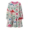 Jumping meters Designs unicorn dresses girls clothing long sleeve animals printed autumn baby clothes dress kid 210529